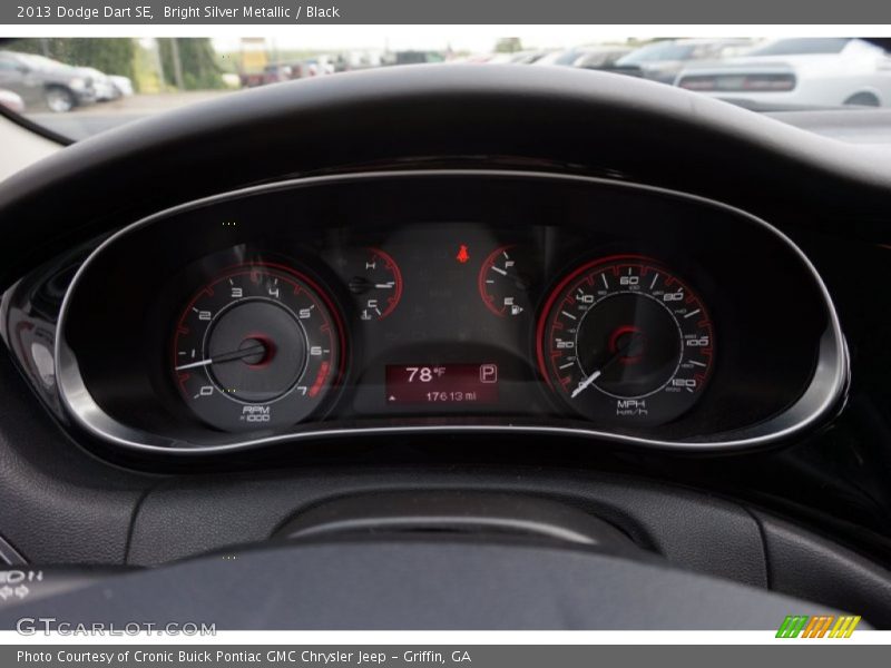 Bright Silver Metallic / Black 2013 Dodge Dart SE