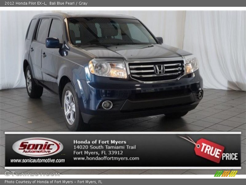 Bali Blue Pearl / Gray 2012 Honda Pilot EX-L