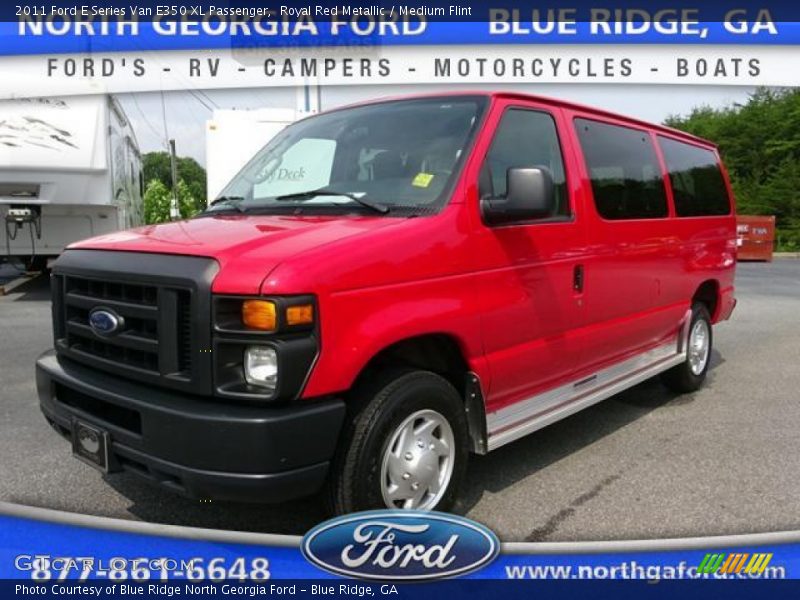 Royal Red Metallic / Medium Flint 2011 Ford E Series Van E350 XL Passenger