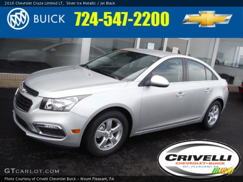 Silver Ice Metallic / Jet Black 2016 Chevrolet Cruze Limited LT
