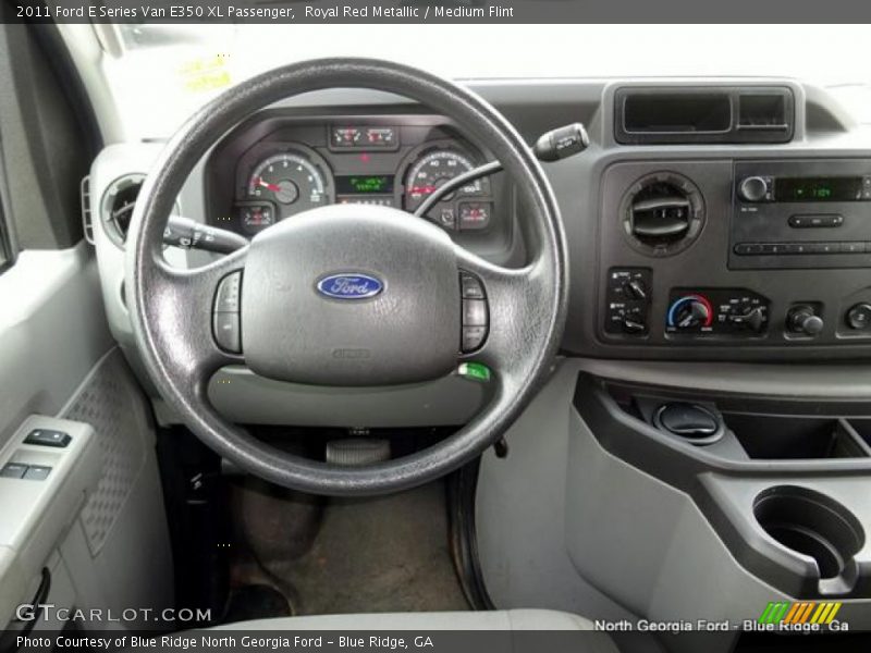 Royal Red Metallic / Medium Flint 2011 Ford E Series Van E350 XL Passenger