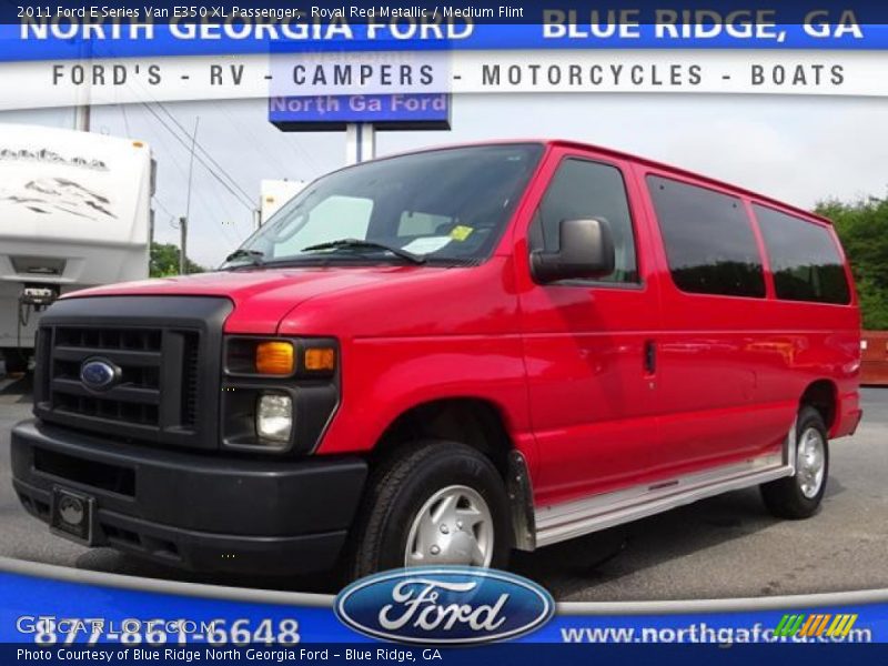 Royal Red Metallic / Medium Flint 2011 Ford E Series Van E350 XL Passenger