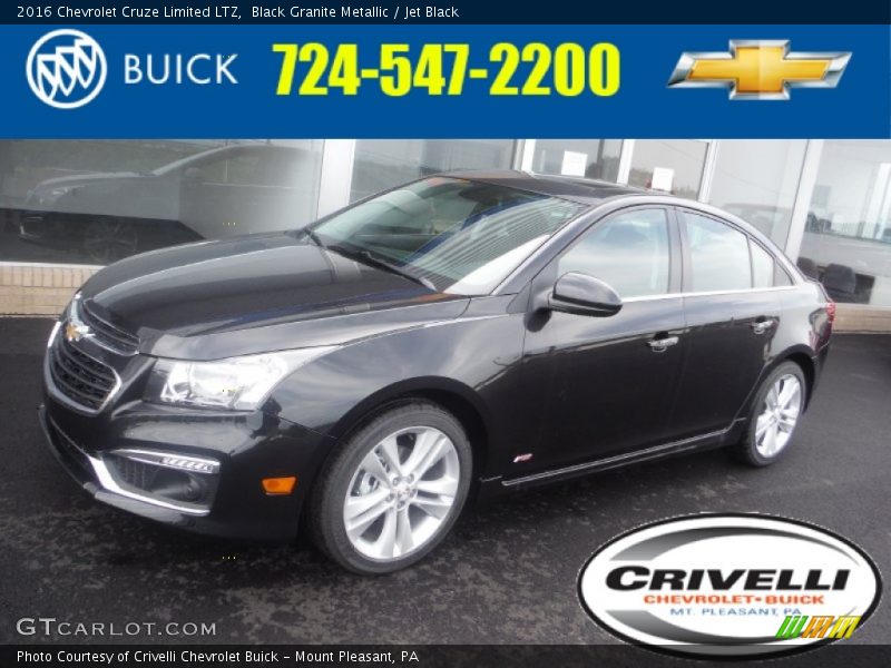 Black Granite Metallic / Jet Black 2016 Chevrolet Cruze Limited LTZ