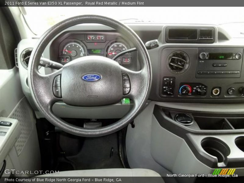 Royal Red Metallic / Medium Flint 2011 Ford E Series Van E350 XL Passenger