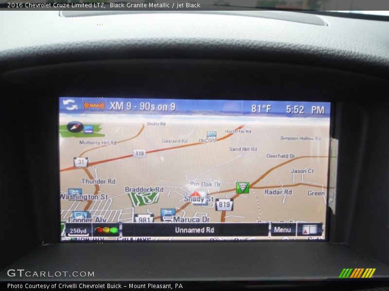 Black Granite Metallic / Jet Black 2016 Chevrolet Cruze Limited LTZ