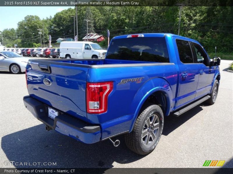 Blue Flame Metallic / Medium Earth Gray 2015 Ford F150 XLT SuperCrew 4x4