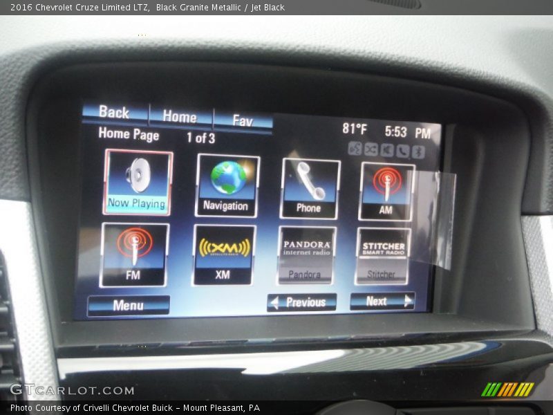 Black Granite Metallic / Jet Black 2016 Chevrolet Cruze Limited LTZ