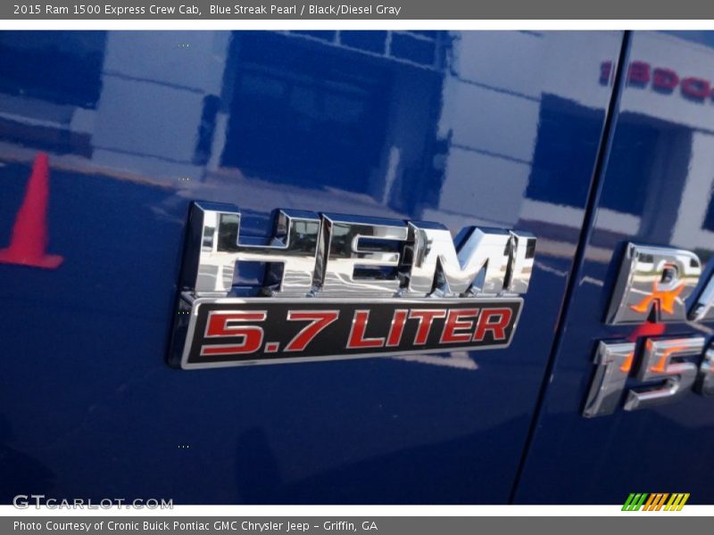 Blue Streak Pearl / Black/Diesel Gray 2015 Ram 1500 Express Crew Cab