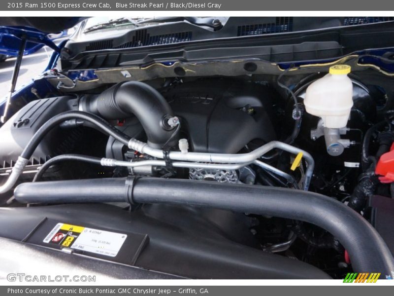 Blue Streak Pearl / Black/Diesel Gray 2015 Ram 1500 Express Crew Cab
