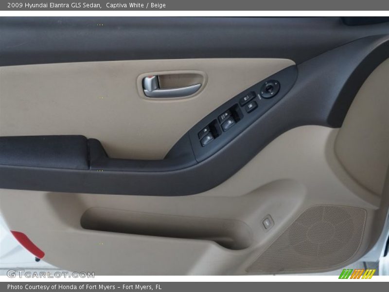 Captiva White / Beige 2009 Hyundai Elantra GLS Sedan