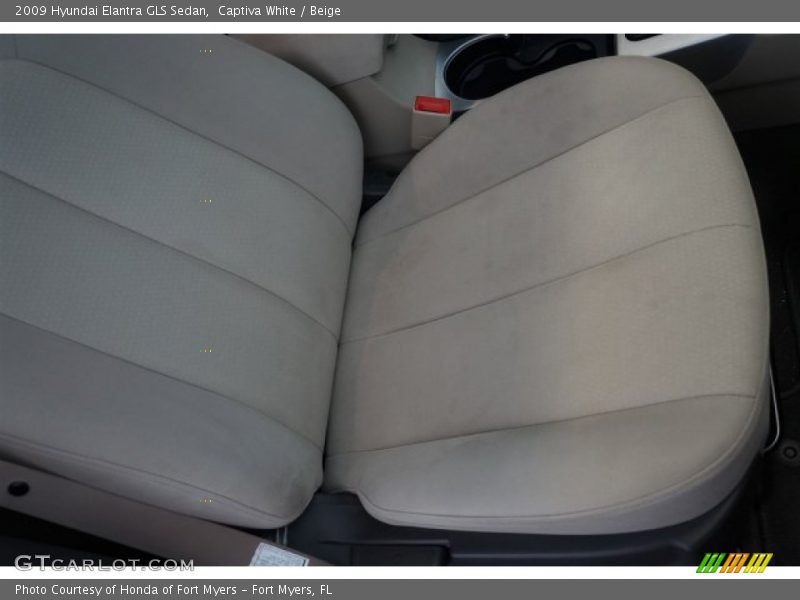Captiva White / Beige 2009 Hyundai Elantra GLS Sedan
