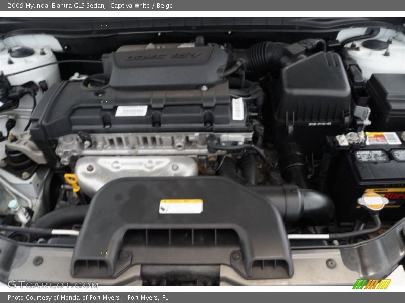 Captiva White / Beige 2009 Hyundai Elantra GLS Sedan