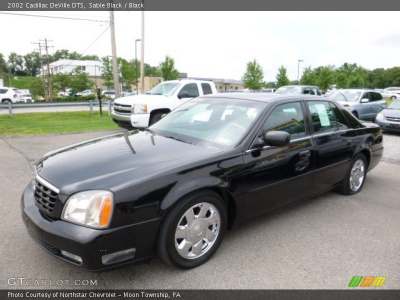 Sable Black / Black 2002 Cadillac DeVille DTS