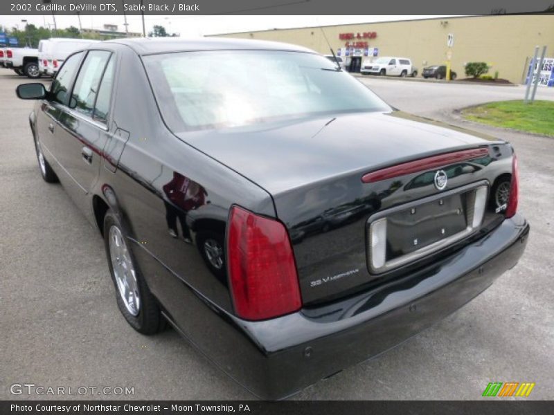 Sable Black / Black 2002 Cadillac DeVille DTS