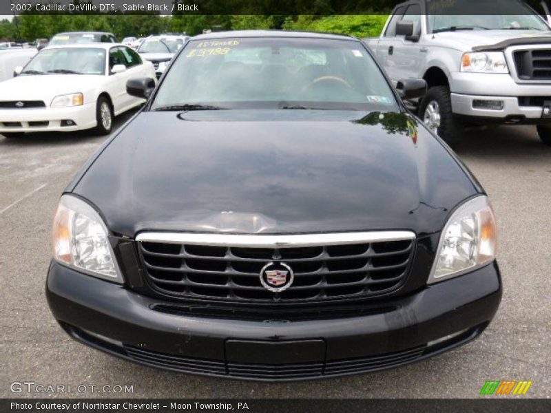 Sable Black / Black 2002 Cadillac DeVille DTS