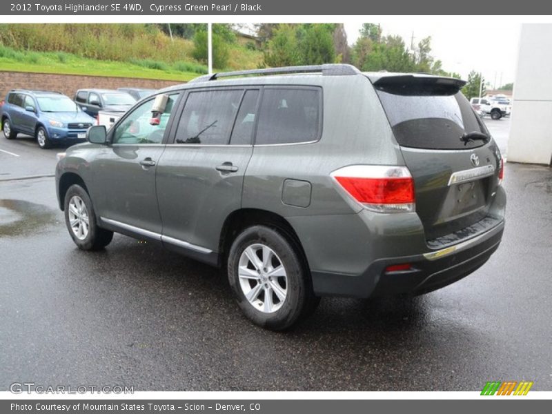 Cypress Green Pearl / Black 2012 Toyota Highlander SE 4WD