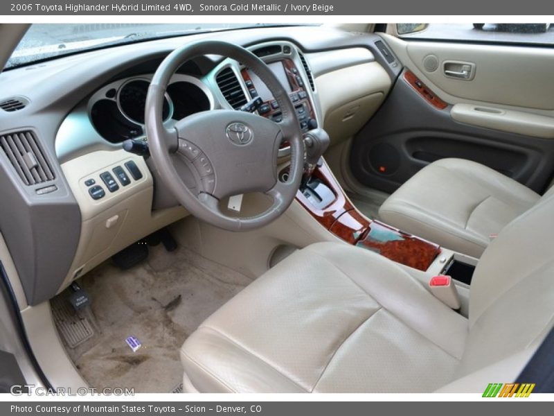 Sonora Gold Metallic / Ivory Beige 2006 Toyota Highlander Hybrid Limited 4WD