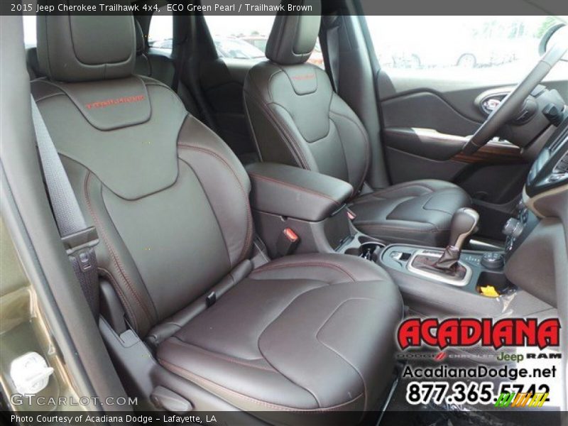 ECO Green Pearl / Trailhawk Brown 2015 Jeep Cherokee Trailhawk 4x4