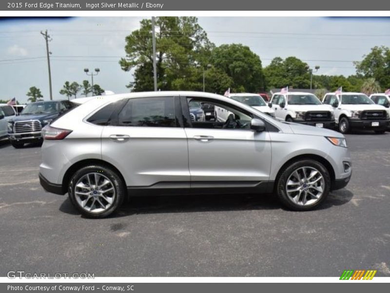 Ingot Silver Metallic / Ebony 2015 Ford Edge Titanium