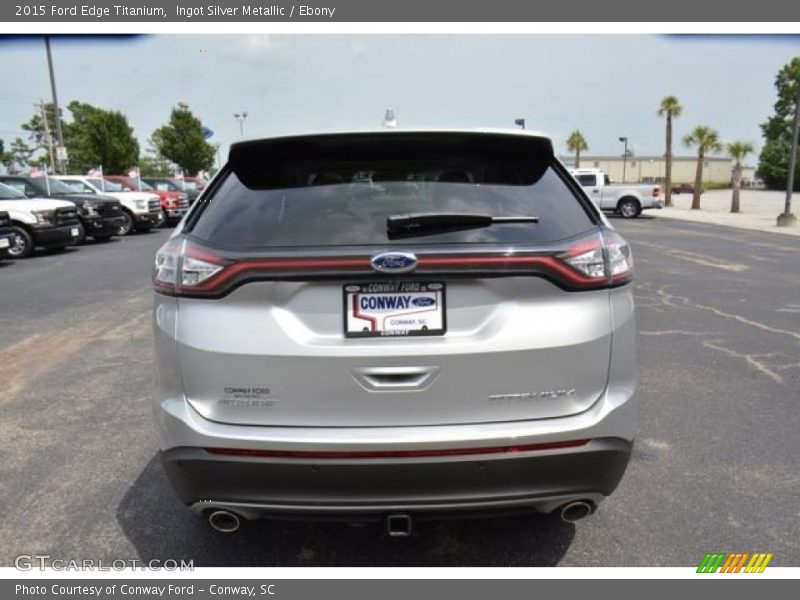 Ingot Silver Metallic / Ebony 2015 Ford Edge Titanium