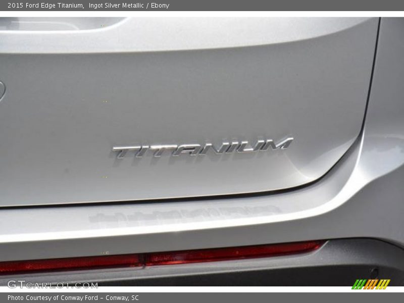 Ingot Silver Metallic / Ebony 2015 Ford Edge Titanium