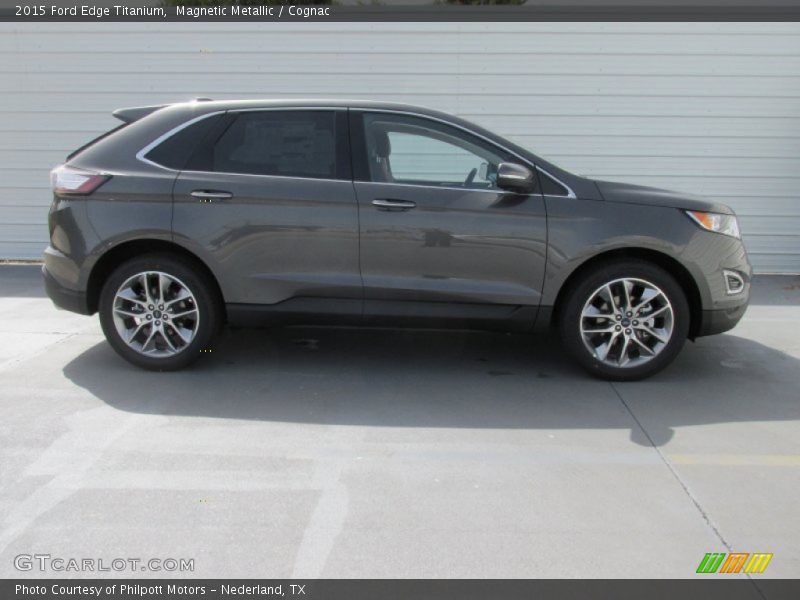 Magnetic Metallic / Cognac 2015 Ford Edge Titanium