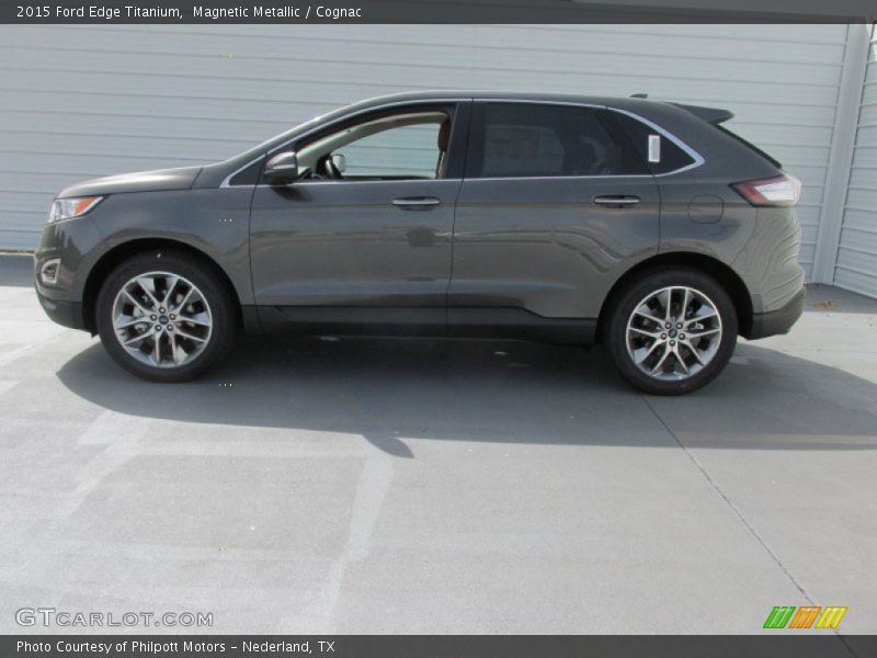 Magnetic Metallic / Cognac 2015 Ford Edge Titanium