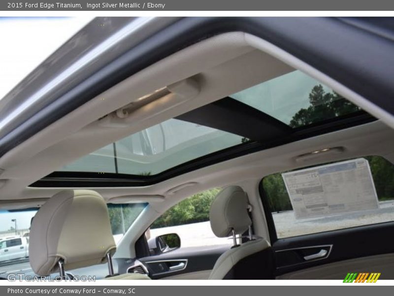 Ingot Silver Metallic / Ebony 2015 Ford Edge Titanium