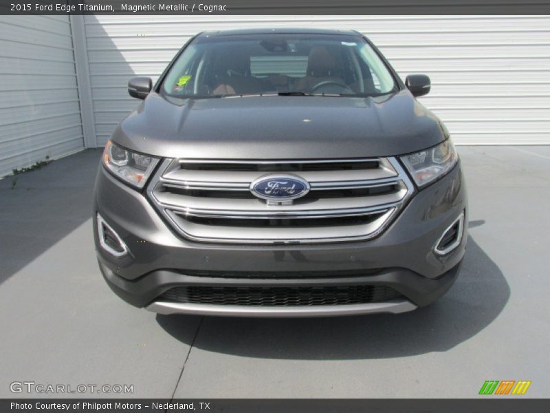 Magnetic Metallic / Cognac 2015 Ford Edge Titanium