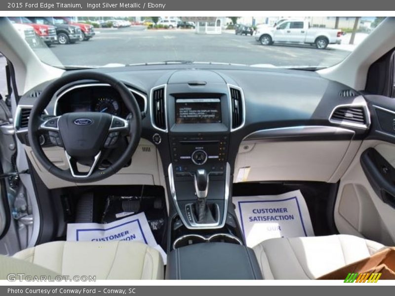 Ingot Silver Metallic / Ebony 2015 Ford Edge Titanium