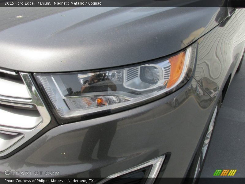 Magnetic Metallic / Cognac 2015 Ford Edge Titanium