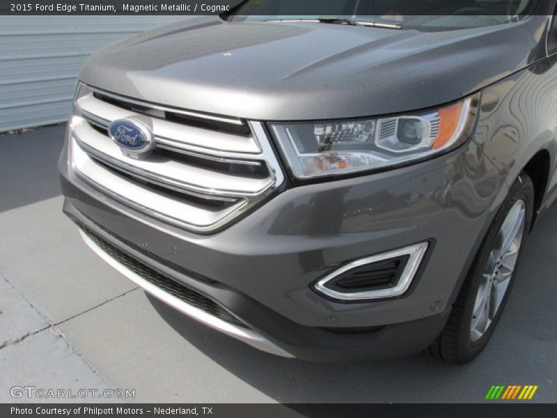 Magnetic Metallic / Cognac 2015 Ford Edge Titanium