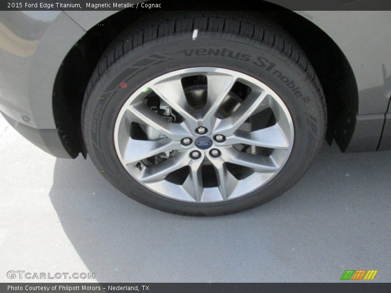 Magnetic Metallic / Cognac 2015 Ford Edge Titanium