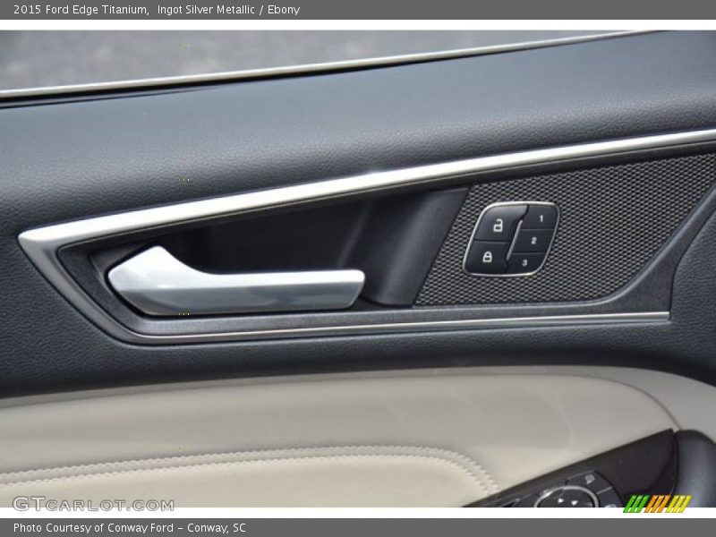 Ingot Silver Metallic / Ebony 2015 Ford Edge Titanium