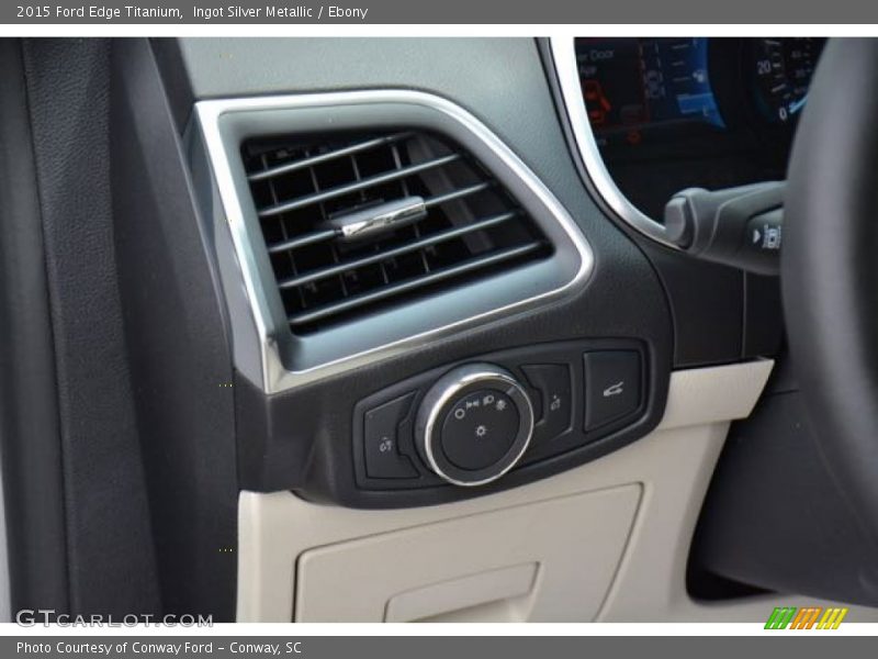 Ingot Silver Metallic / Ebony 2015 Ford Edge Titanium