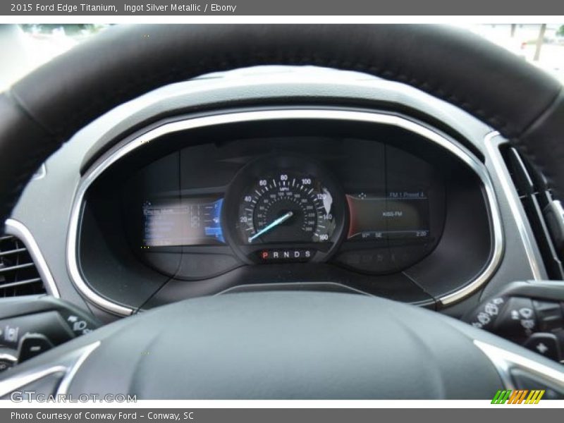 Ingot Silver Metallic / Ebony 2015 Ford Edge Titanium