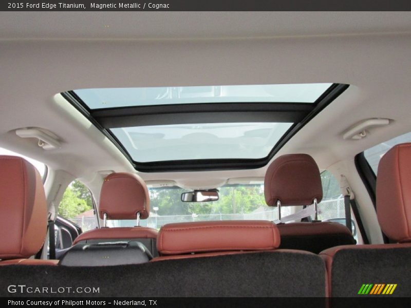 Magnetic Metallic / Cognac 2015 Ford Edge Titanium
