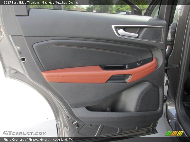 Magnetic Metallic / Cognac 2015 Ford Edge Titanium