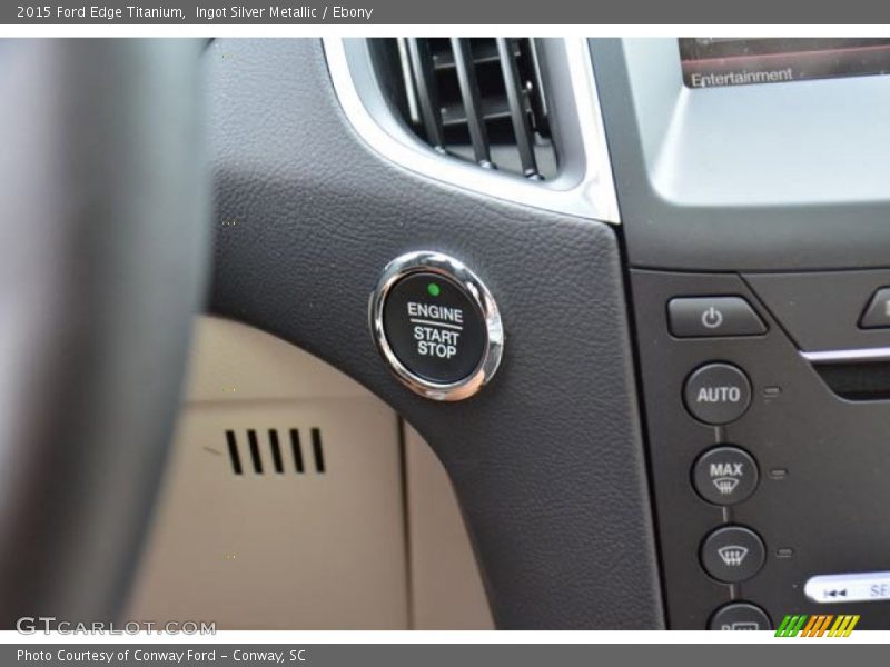Ingot Silver Metallic / Ebony 2015 Ford Edge Titanium