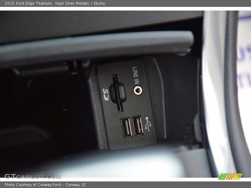 Ingot Silver Metallic / Ebony 2015 Ford Edge Titanium