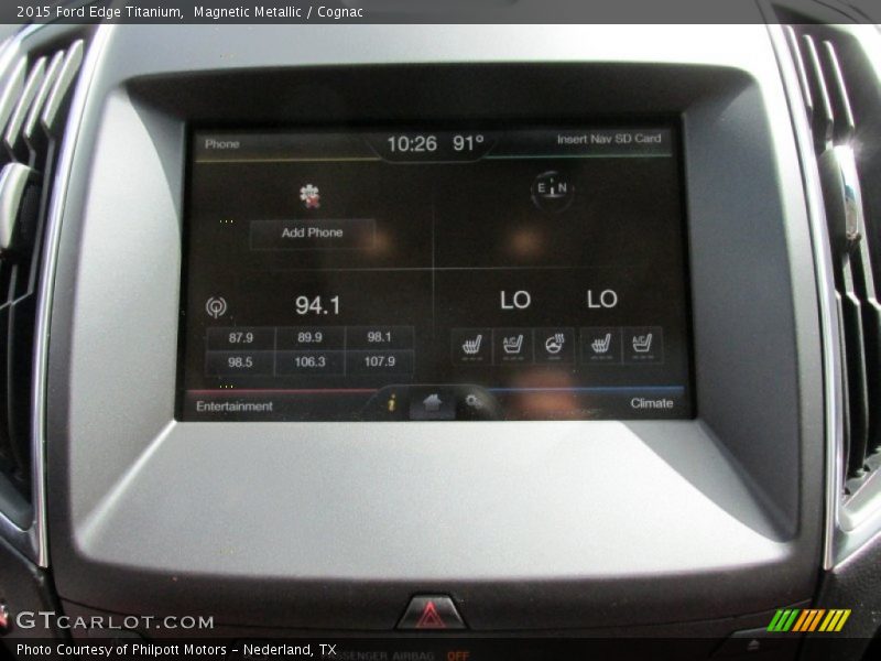 Magnetic Metallic / Cognac 2015 Ford Edge Titanium