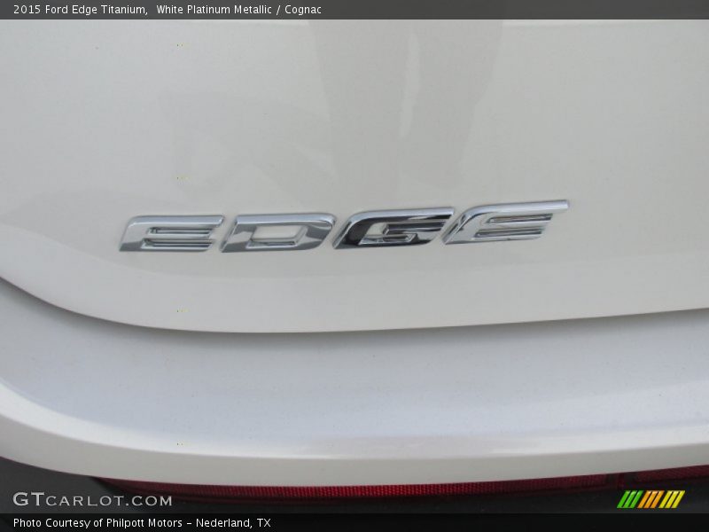 White Platinum Metallic / Cognac 2015 Ford Edge Titanium