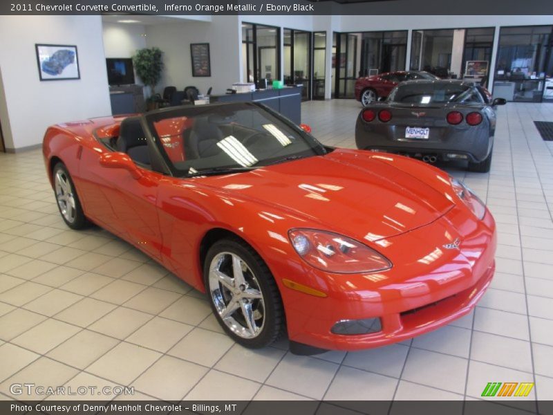 Inferno Orange Metallic / Ebony Black 2011 Chevrolet Corvette Convertible