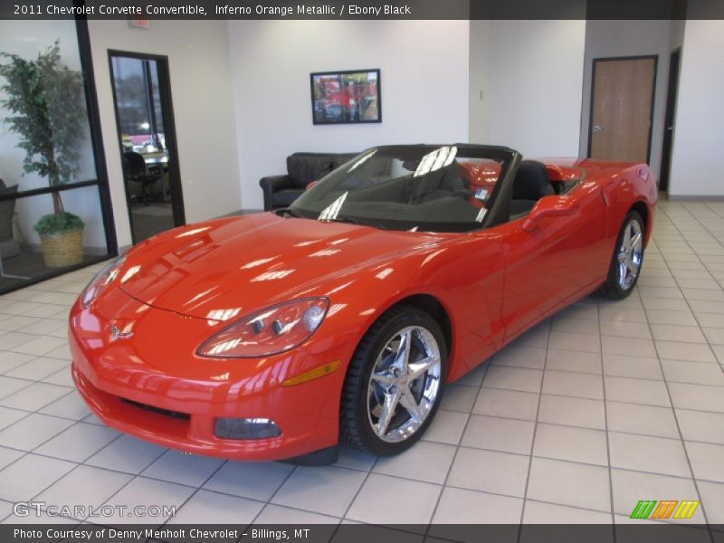 Inferno Orange Metallic / Ebony Black 2011 Chevrolet Corvette Convertible