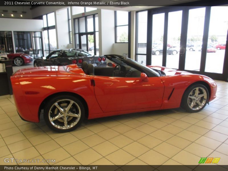 Inferno Orange Metallic / Ebony Black 2011 Chevrolet Corvette Convertible