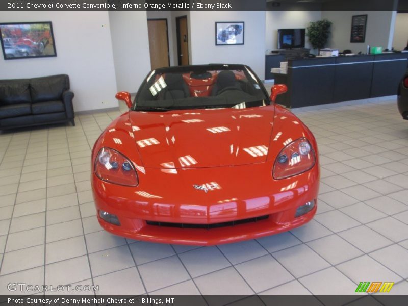 Inferno Orange Metallic / Ebony Black 2011 Chevrolet Corvette Convertible