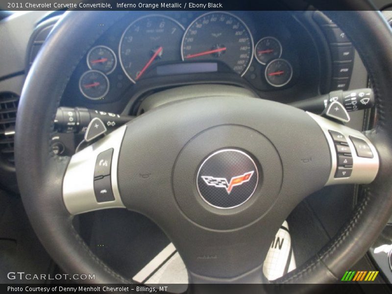 Inferno Orange Metallic / Ebony Black 2011 Chevrolet Corvette Convertible