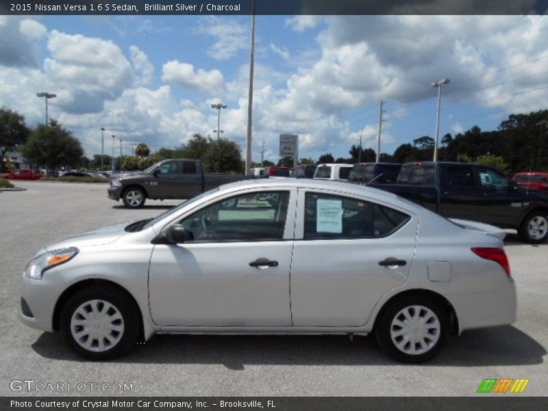 Brilliant Silver / Charcoal 2015 Nissan Versa 1.6 S Sedan