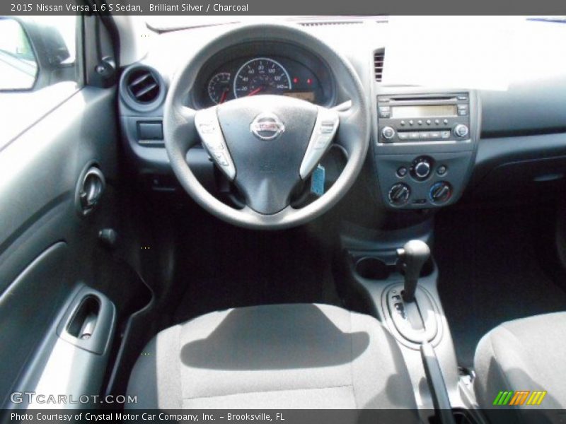 Brilliant Silver / Charcoal 2015 Nissan Versa 1.6 S Sedan