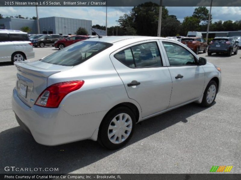 Brilliant Silver / Charcoal 2015 Nissan Versa 1.6 S Sedan